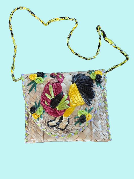 Grass Purse Rooster 1